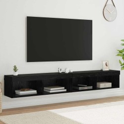 Ensemble meuble TV avec LED 2 pcs Chêne noir 100 x 30 x 30 cm 582681582681