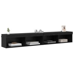 Ensemble meuble TV avec LED 2 pcs Chêne noir 100 x 30 x 30 cm 582681582681