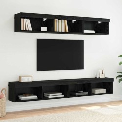 Ensemble meuble TV avec LED 2 pcs Chêne noir 100 x 30 x 30 cm 582681582681