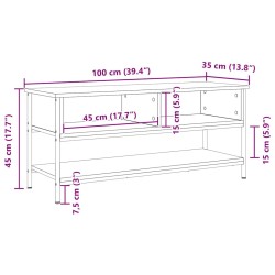 Ensemble meuble TV Montage mural Bois Ancien 100 x 35 x 45 cm 582682582682