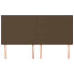 Tête de lit marron foncé 180 x 5 x 118/128 cm Tissu 582683582683