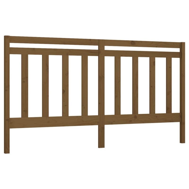 Tête de lit Marron miel 206x4x100 cm Bois massif de pin 582687582687