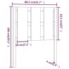 Tête de lit Marron miel 80,5x4x100 cm Bois massif de pin 582688582688