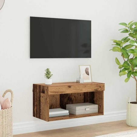 Ensemble meuble TV avec LED Bois Ancien 60 x 30 x 30 cm 582689582689