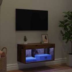 Ensemble meuble TV avec LED Bois Ancien 60 x 30 x 30 cm 582689582689