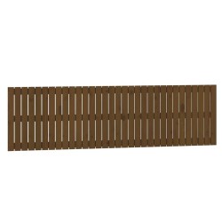 Tête de lit murale Marron miel 204x3x60 cm Bois massif de pin 582691582691