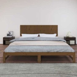 Tête de lit murale Marron miel 204x3x60 cm Bois massif de pin 582691582691