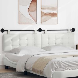 Tête de lit suspendue Avec lumière LED Blanc Simili cuir 582693582693