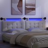 Tête de lit suspendue Avec lumière LED Blanc Simili cuir 582693582693