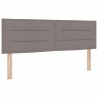 Tête de lit LED avec bandes LED Taupe 144 cm tissu 582696582696