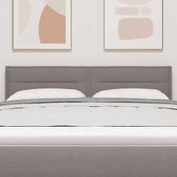 Tête de lit LED avec bandes LED Taupe 144 cm tissu 582696582696