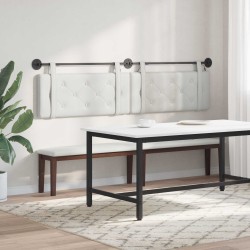 Tête de lit suspendue Avec lumière LED Blanc Simili cuir 582702582702