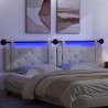 Tête de lit suspendue Avec lumière LED Blanc Simili cuir 582702582702