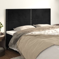 Tête de lit Noir 200x5x118/128 cm Velours 582704582704