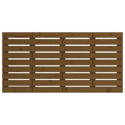 Tête de lit murale Marron miel 146x3x63 cm Bois massif de pin 582709582709