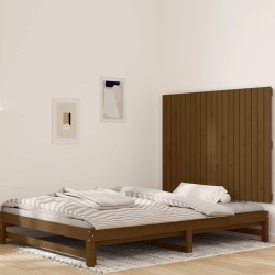 Tête de lit murale Marron miel 127,5x3x90 cm Bois massif de pin 582710582710