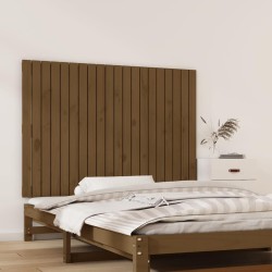 Tête de lit murale Marron miel 127,5x3x90 cm Bois massif de pin 582710582710