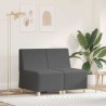 Unité de Sofa Modulaire Sans Accoudoirs 2 pcs Gris foncé 582716582716