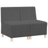 Unité de Sofa Modulaire Sans Accoudoirs 2 pcs Gris foncé 582716582716