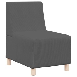 Unité de Sofa Modulaire Sans Accoudoirs 2 pcs Gris foncé 582716582716