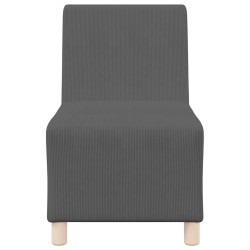 Unité de Sofa Modulaire Sans Accoudoirs 2 pcs Gris foncé 582716582716