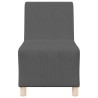 Unité de Sofa Modulaire Sans Accoudoirs 2 pcs Gris foncé 582716582716