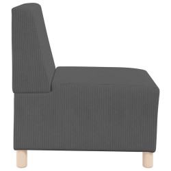 Unité de Sofa Modulaire Sans Accoudoirs 2 pcs Gris foncé 582716582716
