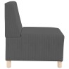 Unité de Sofa Modulaire Sans Accoudoirs 2 pcs Gris foncé 582716582716