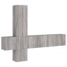 Unités murales TV 5 pcs sonoma gris bois d'ingénierie 582717582717