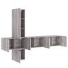 Unités murales TV 5 pcs sonoma gris bois d'ingénierie 582717582717
