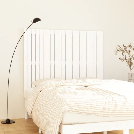 Tête de lit murale Blanc 140x3x110 cm Bois massif de pin 582718582718
