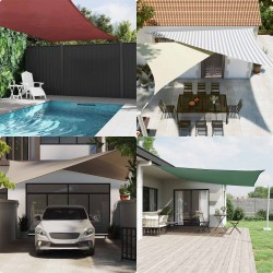 Voile d'ombre Gris clair et blanc 7 x 6 m 582727582727