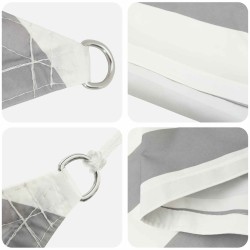 Voile d'ombre Gris clair et blanc 7 x 6 m 582727582727
