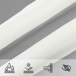 Voile d'ombre Gris clair et blanc 7 x 6 m 582727582727