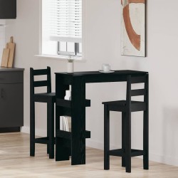 Table de Bar Murale avec étagère Chêne noir 102 x 45 x 103,5 cm 582743582743