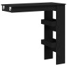Table de Bar Murale avec étagère Chêne noir 102 x 45 x 103,5 cm 582743582743