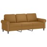 Canapé à 3 places avec repose-pieds Marron 180 cm Velours 582745582745
