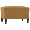 Canapé à 3 places avec repose-pieds Marron 180 cm Velours 582745582745