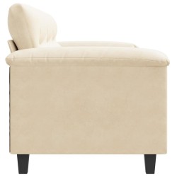 Canapé à 3 places Crème 180 cm Tissu microfibre 582748582748