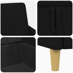 Canapé avec rangement 2 pcs Noir Polyester 582750582750