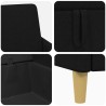 Canapé avec rangement 2 pcs Noir Polyester 582750582750