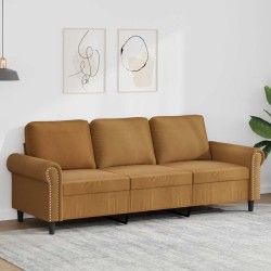 Canapé à 3 places Marron 180 cm Velours 582752582752