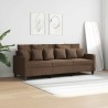 Canapé à 3 places Marron 180 cm Tissu 582753582753