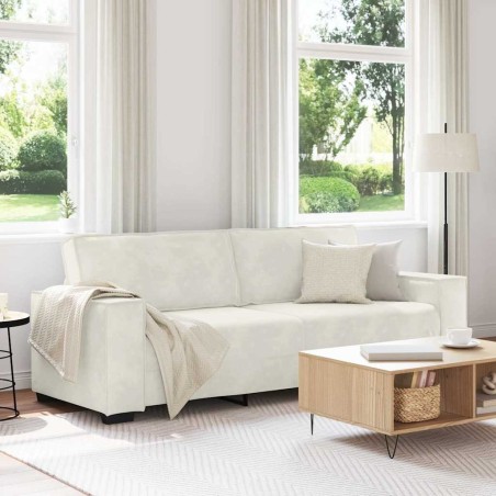 Canapé à 3 places Crème 220x78x84 cm Velours 582754582754