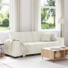 Canapé à 3 places Crème 220x78x84 cm Velours 582754582754