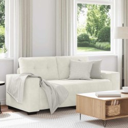 Canapé deux places crème 180x77x82 cm velours 582755582755