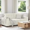 Canapé deux places crème 180x77x82 cm velours 582755582755