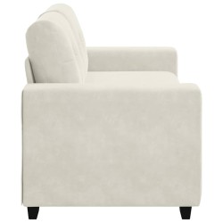 Canapé deux places crème 180x77x82 cm velours 582755582755