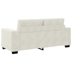 Canapé deux places crème 180x77x82 cm velours 582755582755