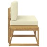 Canapé d'extérieur en bout 2 Pièce Blanc Bois d'Acacia Massif 582756582756